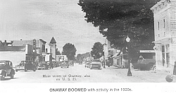 Downtown Onaway circa 1920